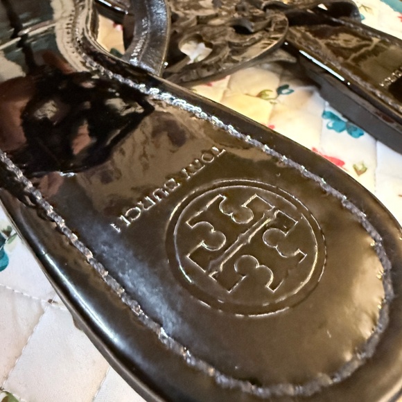 ✨ Tory Burch Miller Sandals – Size 11 – Black Patent – Like New ✨ - Picture 8 of 12